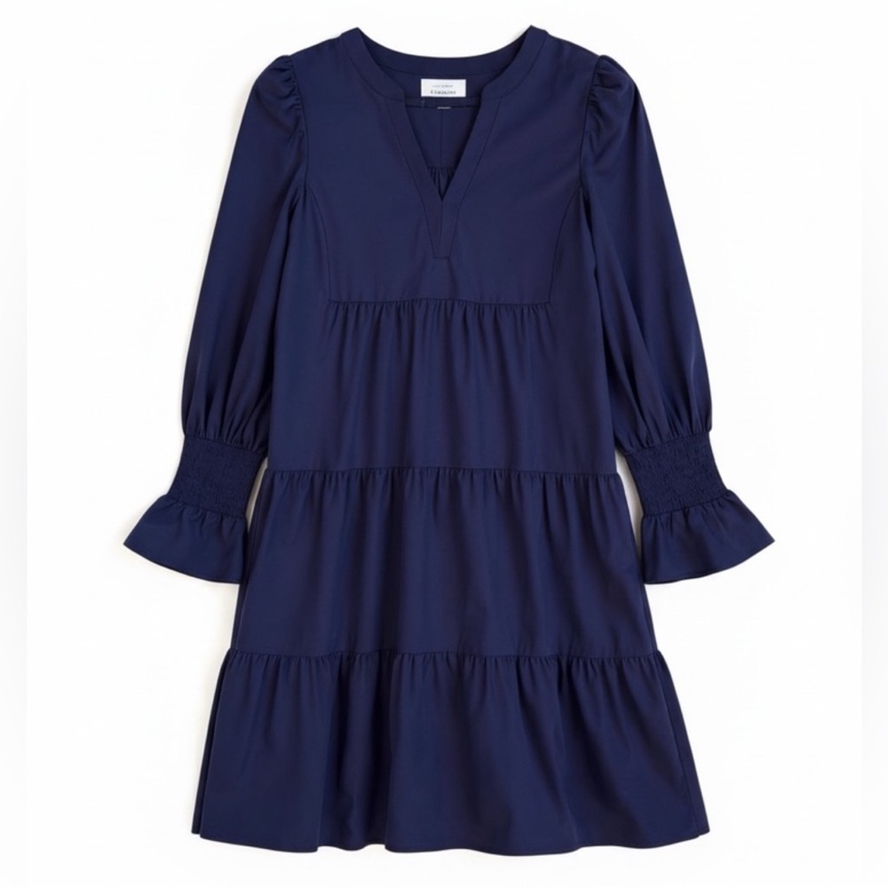 ⭐️NWT Pomander Place Tuckernuck Kenzo DressNavy  Blue Tiered Smocked⭐️